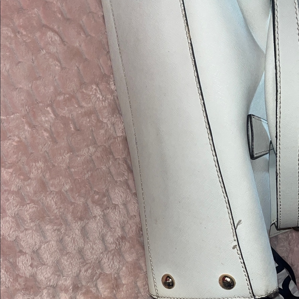 Michael Kors Cream Satchel with Gold Accents - Picture 3 of 6